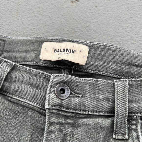 Baldwin The Rivington Skinny Crop Jeans Gray Size 31 - Picture 3 of 5